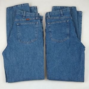 Rustler Jeans 2 Pair Tag 34 x 34 Actual 33 x 33